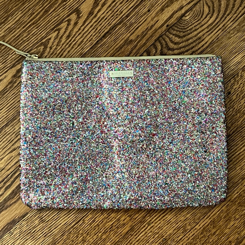 kate spade Multicolor Glitter Plaque Wristlet
